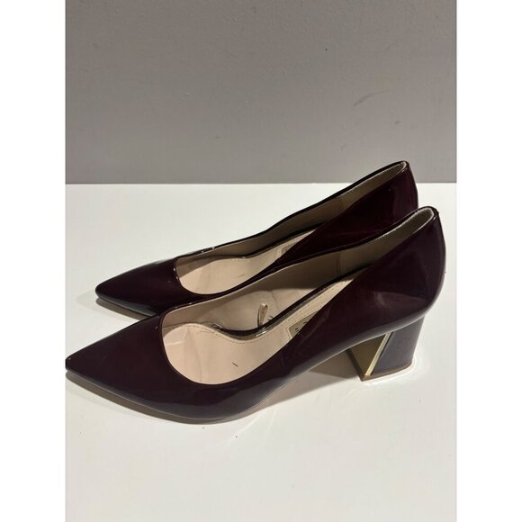 Zara Basic Maroon Patent Leather Pointed Toe Heels Size 41 (10.5) - Picture 3 of 4